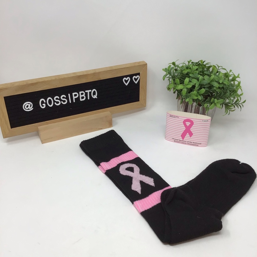 NWT Breast Cancer Awareness Long Socks Size 9-11